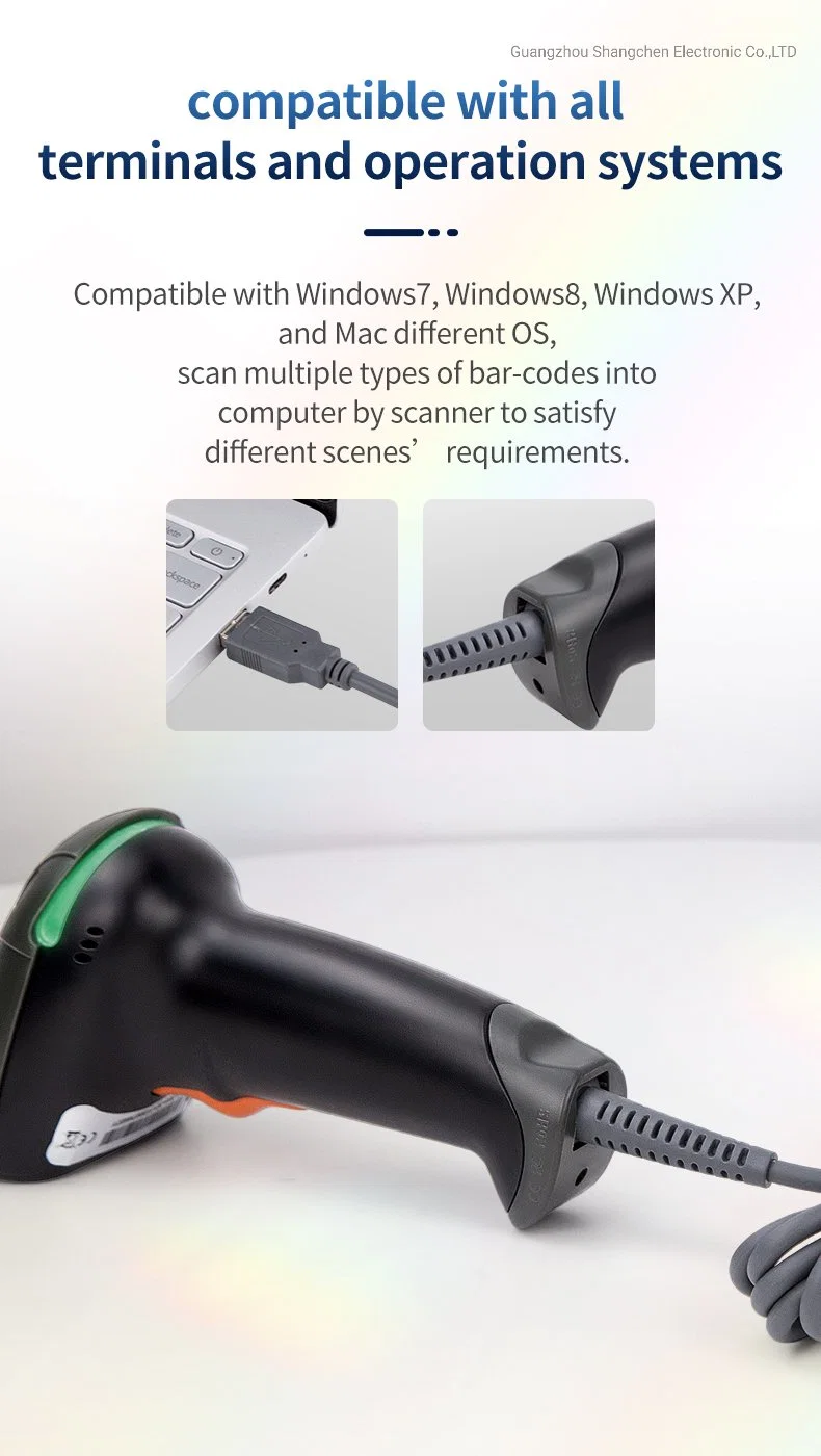 1d Qrcode Barcode Scanner 2.4GHz Handheld Wireless Retail Barcode Scanner